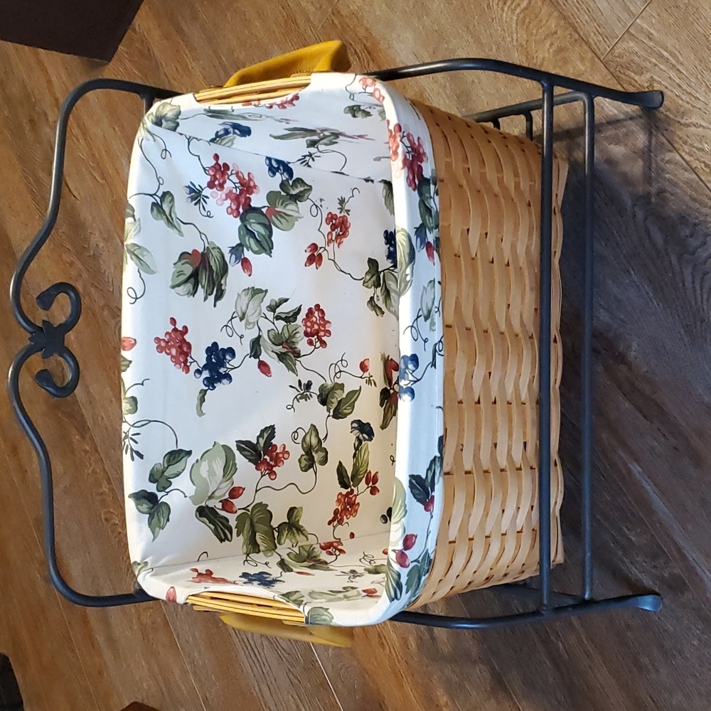 Longaberger Newspaper Stand with Basket